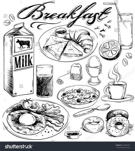 Hand Drawn Breakfast Food Illustration Sponsored Sponsored Drawnhandbreakfast