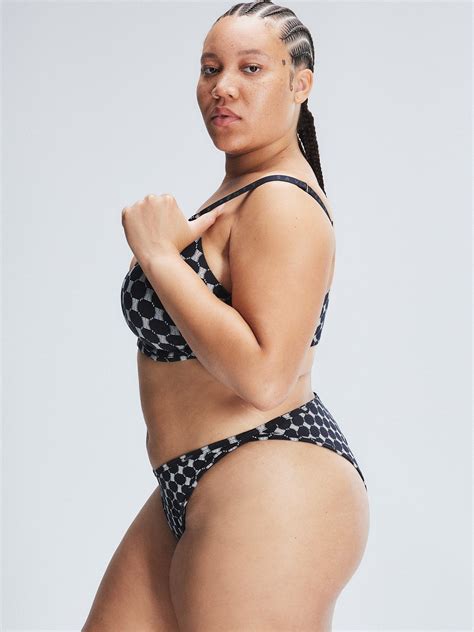 Cotton Essentials String Bikini Panty In Black Multi SAVAGE X FENTY