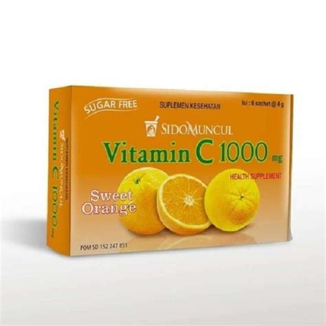 Jual Vitamin C 1000 Mg Orange Sidomuncul Sachet Box 6 S Di Seller Viva