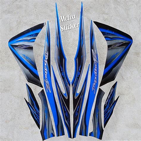 Jual Stiker Striping Motor Jupiter Z Robot Biru Sticker Lis Body