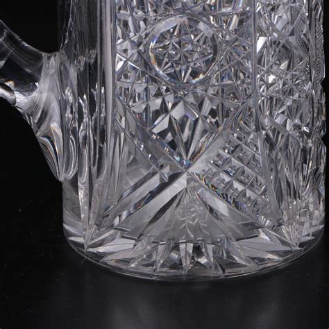 American Brilliant Cut Glass Lead Crystal Water Pitcher Late 19th Early 20th C Everything