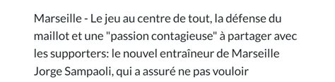 Cordo Bastien On Twitter Cette D Claration De Sampaoli Va Bient T