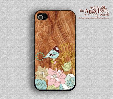 Love Birds Wood And Floral Iphone 4 Case By Theangeldiaries 899