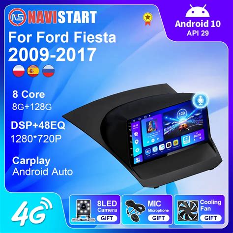 Navistart Auto Radio Voor Ford Fiesta 2009 2017 Android 10 0 2 Din