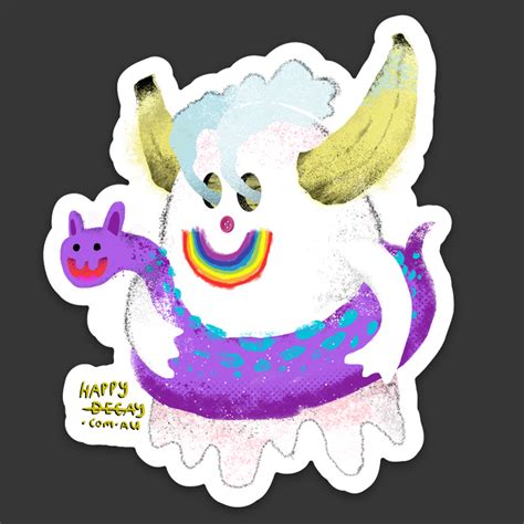 GHOST Banana Sticker - HAPPY DECAY