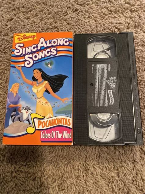 DISNEYS SING ALONG Songs Pocahontas Colors Of The Wind VHS 1995