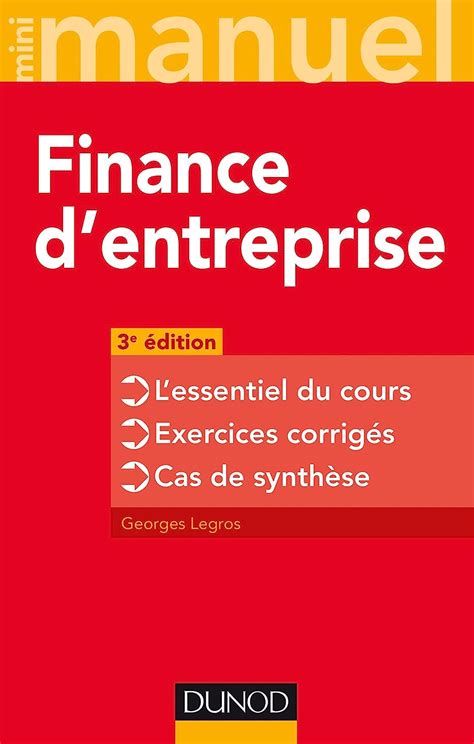 finance dentreprise  ed lessentiel du cours exercices
