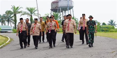 Peserta Ikuti Perkemahan Siaga Bencana Saka Bahari Kwartir Cabang