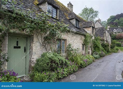 Traditional Cotswold Stone Wall With Moss Royalty Free Stock