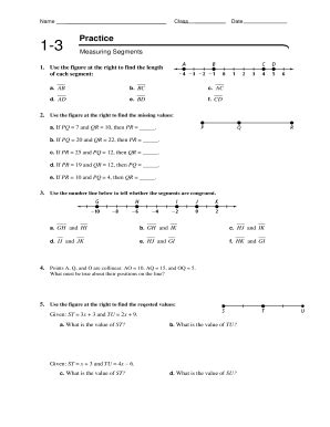 Worksheets On Measuring Segments