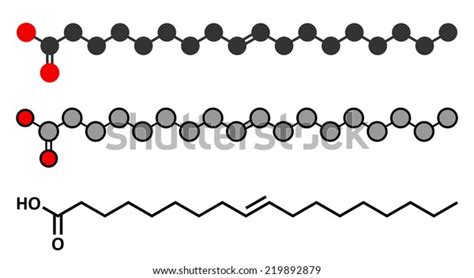 Elaidic Acid Molecule Main Trans Fat Stock Illustration 219892879