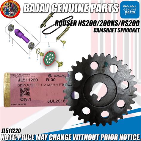 Camshaft Sprocket Rouser Ns Ns Rs Kmc Genuine Jl