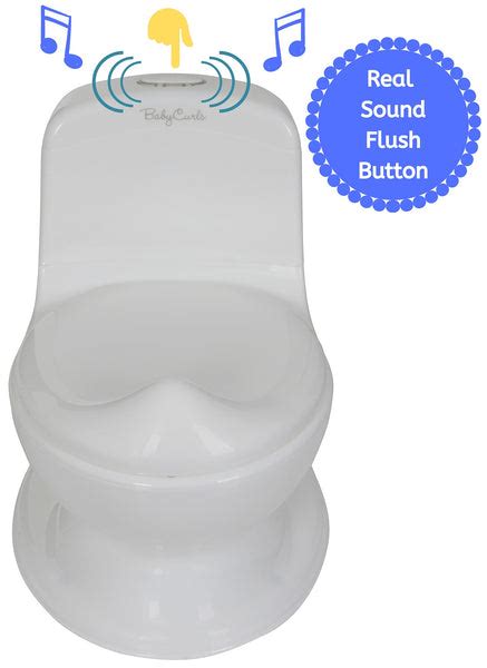 Babycurls Deluxe My First Potty Real Mini Toilet With Lid And Flush So