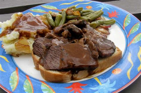 Old Fashioned Hot Open Faced Roast Beef Sandwich Recipe