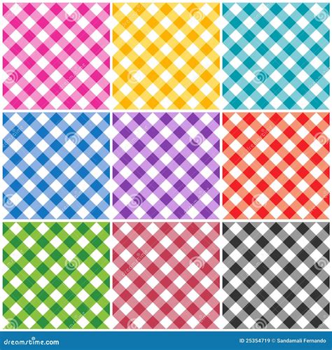 Gingham Patterns Cartoon Vector Cartoondealer