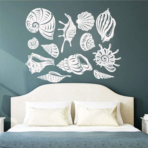 Wall Stickers Muraux Coquillages Muraux Salle De Bains Coquilles De Mer