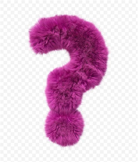 Premium Psd Pink Fur Alphabet Furry Question Mark Isolated