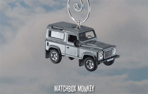 Land Range Rover Defender 90 Orkney Gray Christmas Ornament 1 76