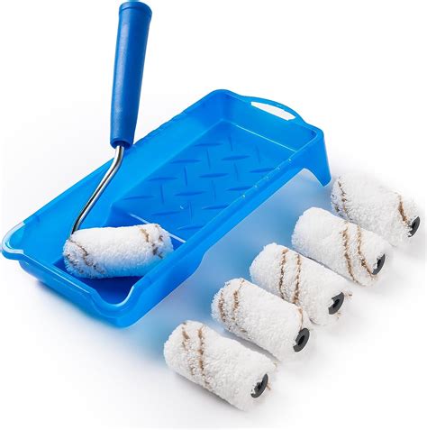 Amazon.com: Mister Rui Paint Roller Kit, 8 Pack, 2 Inch Microfiber ...