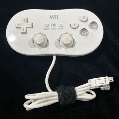 Official Nintendo Wii Classic Pro Controller White Rvl 005 Oem Tested