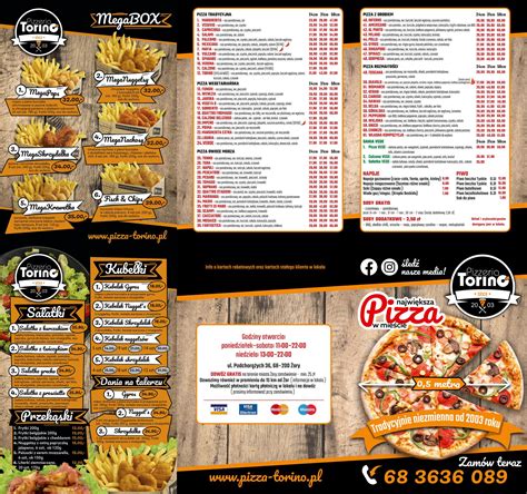 Menu Pizzerii Torino