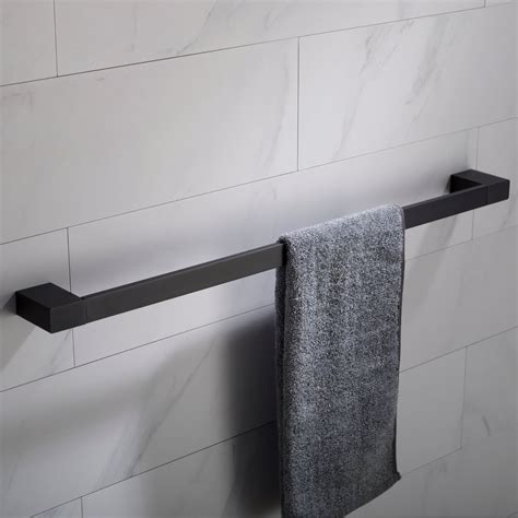 Kraus Stelios 24 Inch Bathroom Towel Bar Matte Black Finish