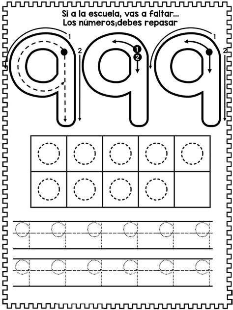 Fichas Grafomotricidad Del Número 9 Manualidades A Raudales