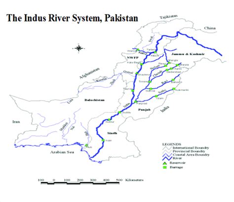 Sindhu River System Map