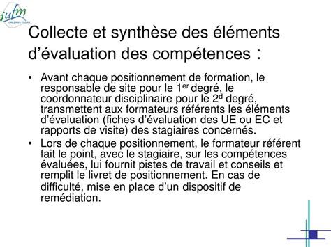 PPT LEVALUATION DES COMPETENCES PROFESSIONNELLES DU STAGIAIRE