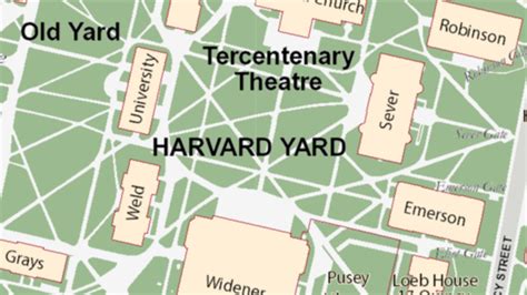 Harvard Yard Campus Map