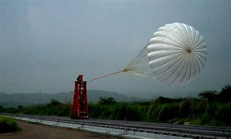 India Tests Gaganyaan Crew Capsule Parachutes Using A Rocket Sled Space