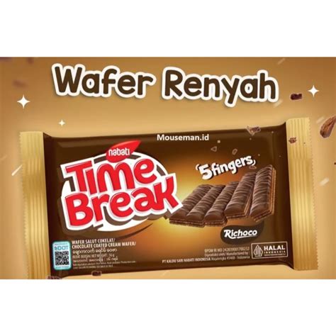 Jual Nabati Time Break Richoco Wafer Salut Cokelat Chocolate Coated