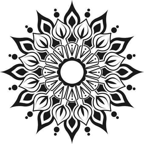 Vector Mandala Black And White 7452367 Vector Art At Vecteezy