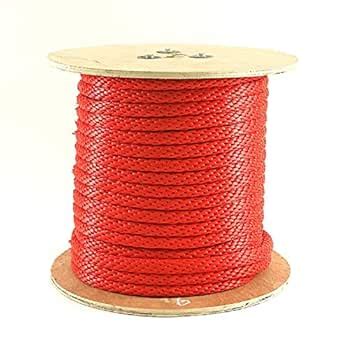 Rope King SBP 58140R Solid Braided Poly Rope Red 5 8 Inch X 140