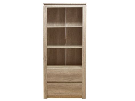 GFW Canyon Oak 2 Drawer Bookcase Archers Sleepcentre