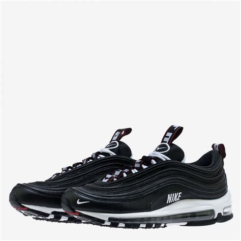 Air Max 97 Premium Black White Varsity Red Mens Footwear From