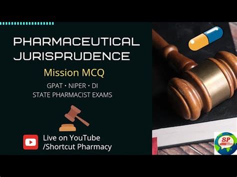 Pharmaceuticals Jurisprudence MISSION MCQ GPAT 2022 YouTube