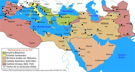 Mapa Califato Omeya De Damasco Comentarios De Historia Del Arte