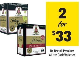 De Bortoli Premium Litre Cask Varieties For Offer At Coles