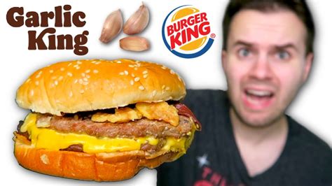 Burger Kings New Garlic Filled Burger Review Double Garlic And Bacon