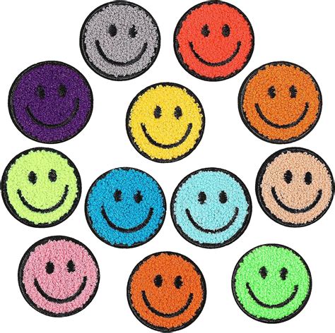 Iron On Patch Patch Name To Follow Number Novelty Smiley Face Sew