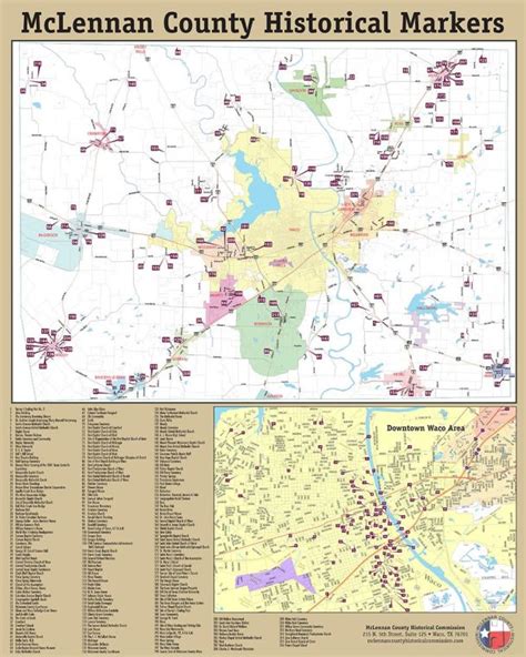 New Mclennan County Map Shows Historical Markers Mclennan County