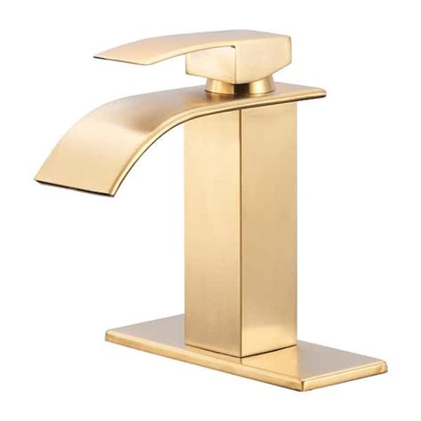 Cobbe Arc Waterfall Single Handle Single Hole Bathroom Faucet In