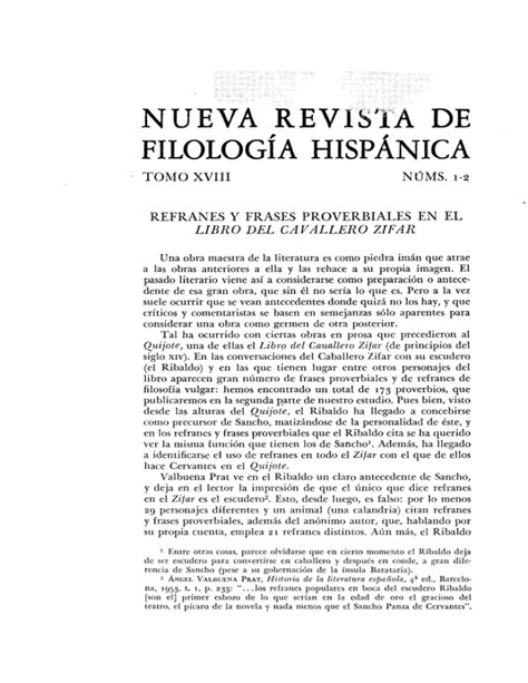 Nueva Revista De FilologÍa HispÁnica