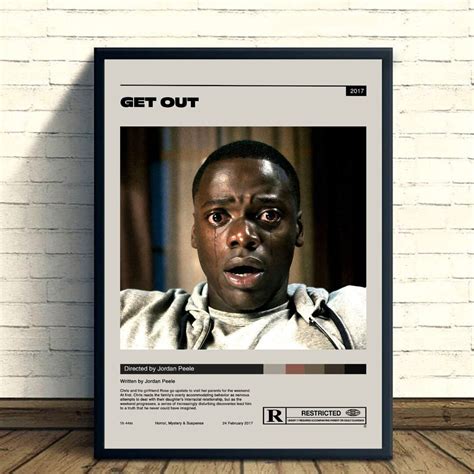 Get Out Movie Poster Minimalist Movie Poster Vintage Retro - Etsy