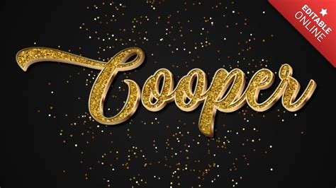 Cooper Glitter Fuente En L Nea Generador De Efectos De Texto