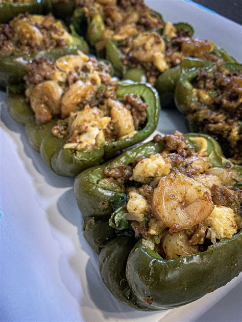 Cajun Seafood Stuffed Peppers By Creole For The Soul Tony Chachere S