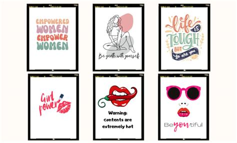 Make Unique Canvas And Poster Women Motivational Wall Art With Mockups For Etsy By Cher Ay Fiverr