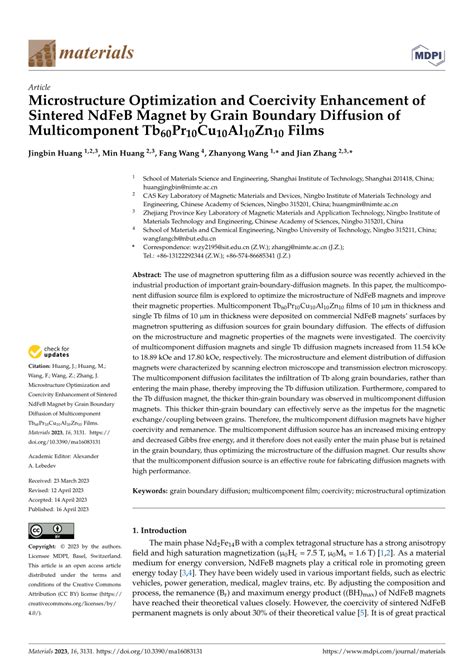 Pdf Microstructure Optimization And Coercivity Enhancement Of