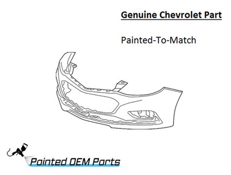 Painted 2016 2018 Chevrolet Cruze Front Bumper Cover Genuine Oem